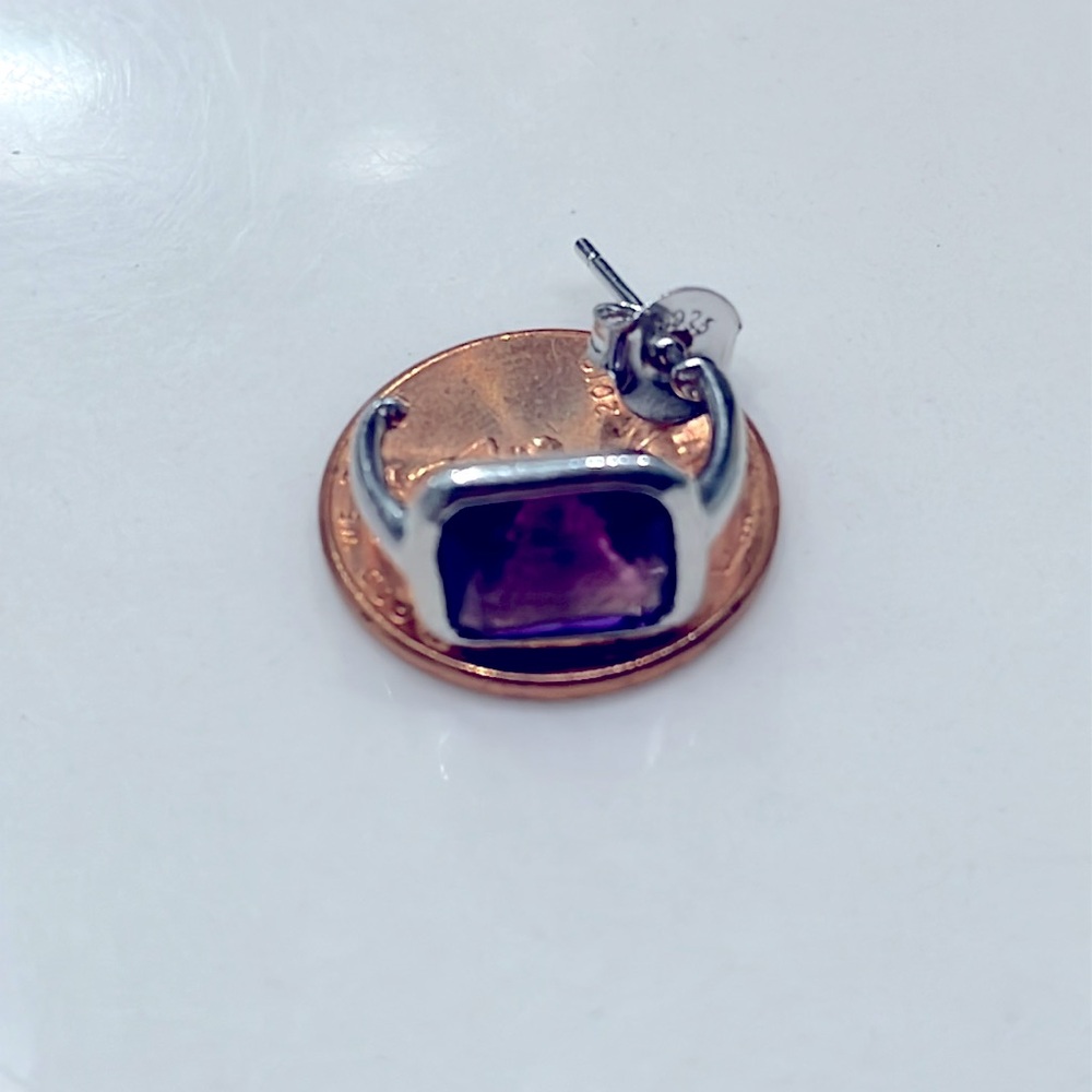 Amethyst 14KGP Earrings - Picture 5 of 6